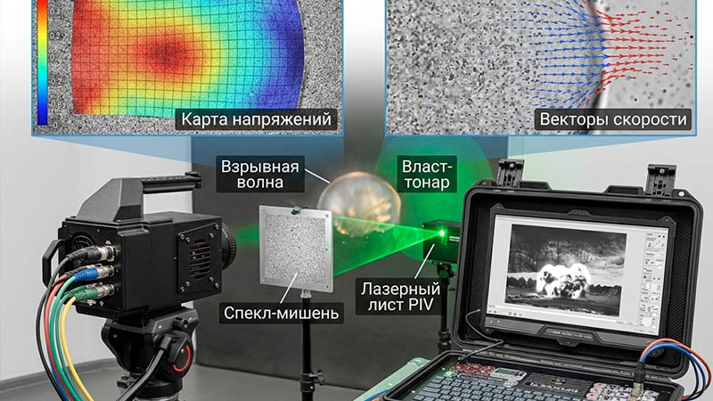 Высокоскоростная камера Evercam для анализа взрывных волн - методы визуализации