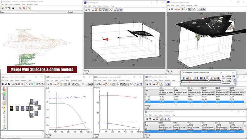 TrackEye - 3D scanned fighter aircraft rocket analysis