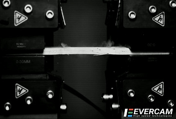 Высокоскоростная съемка Evercam для исследования прочности материалов на разрыв